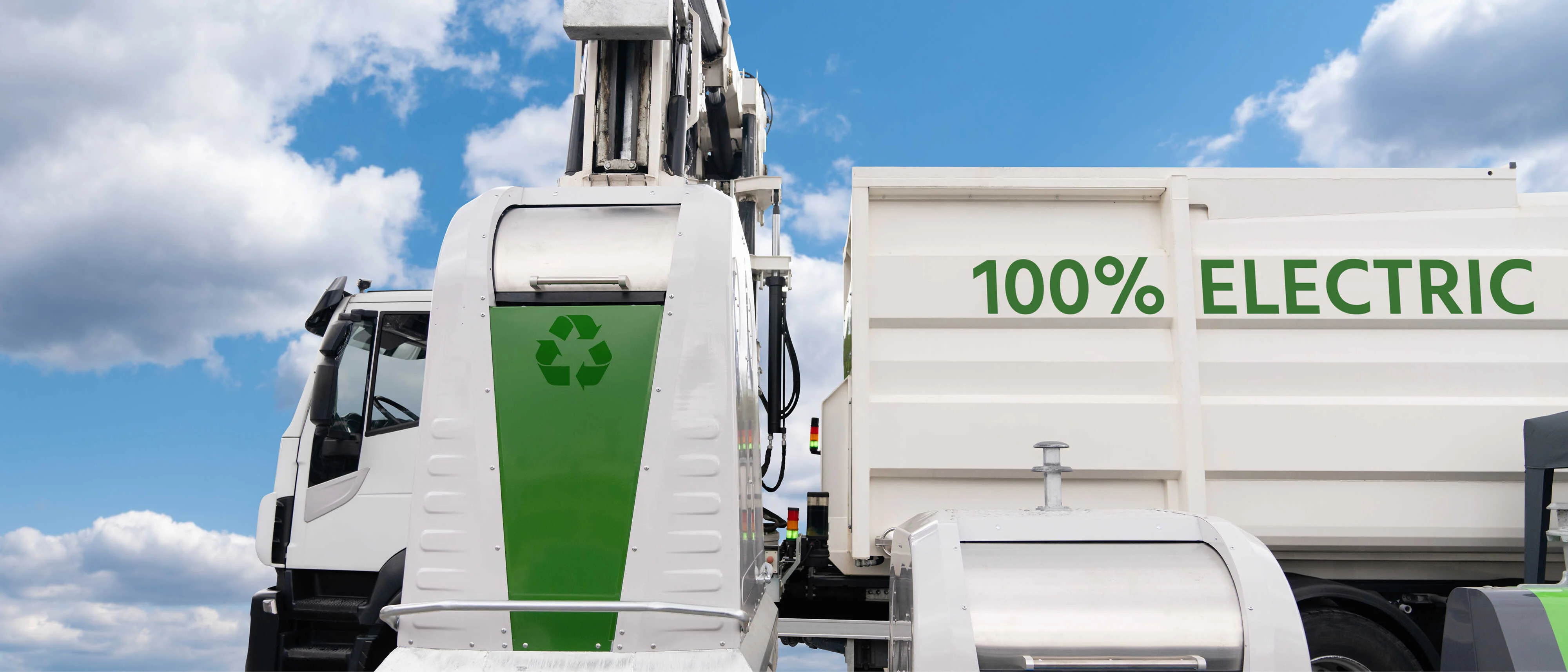 Elektro-Müllfahrzeug der Abfallwirtschaft mit THG-Emissionsbezug